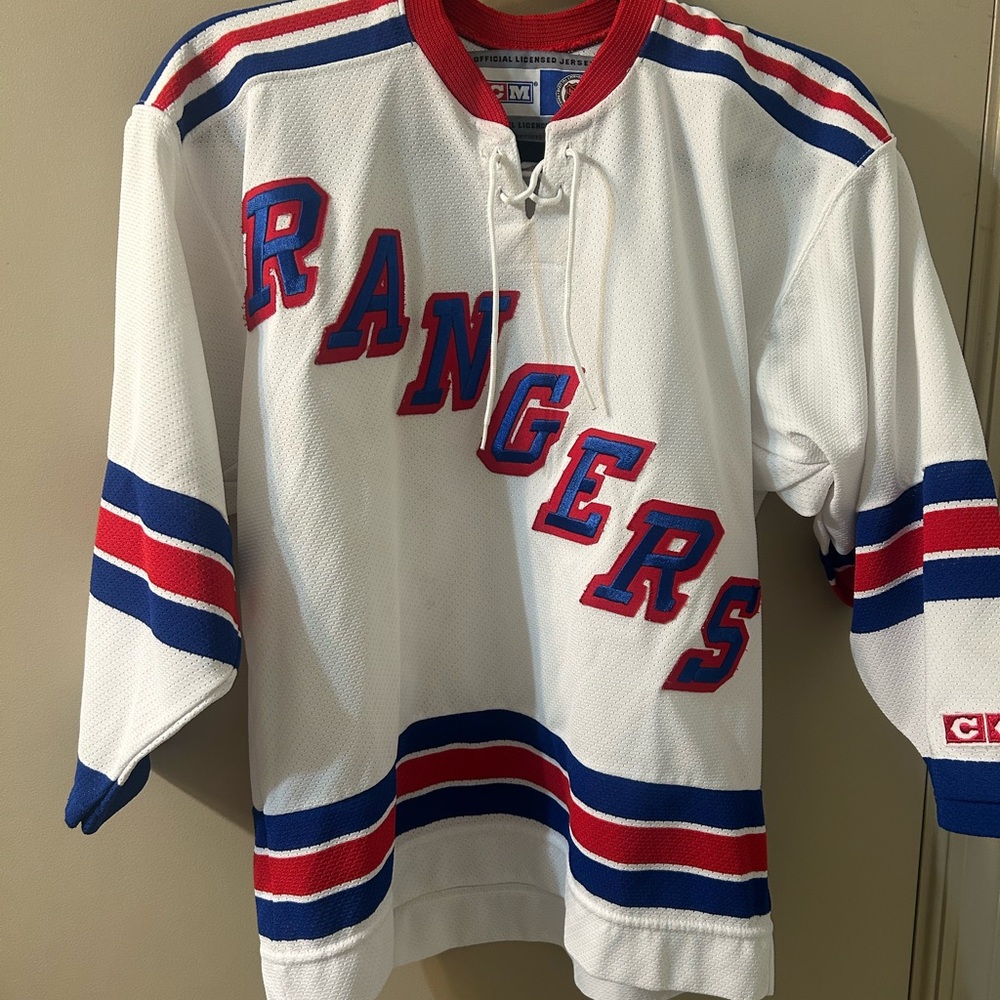 White Rangers Hockey Jersey